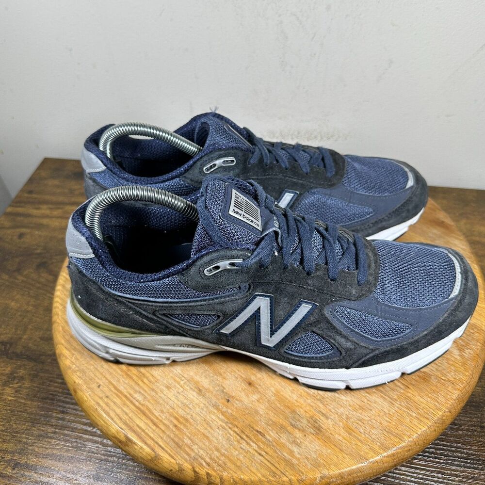 New Balance 990v4 Made In USA Blue White Shoes Sneakers Men's Size 9.5 M990NV4